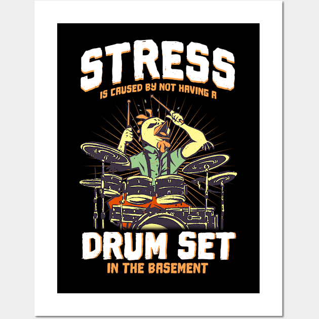 Drumming Drummer Drums Wall Art by Toeffishirts